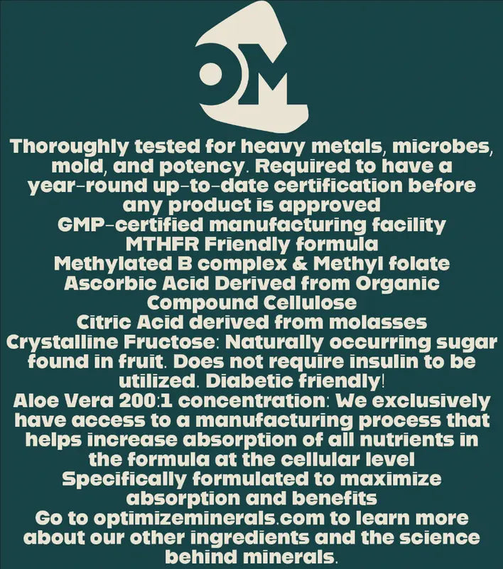 OPTIMIZE MINERALS AND VITAMINZ BUNDLE