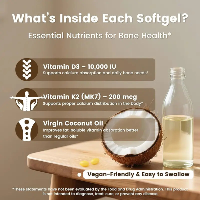 VEV Vitamin D3 K2 10000 IU