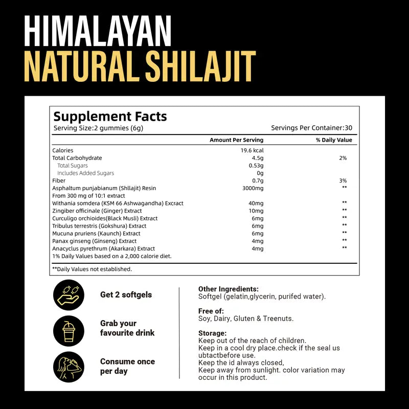 VivoNU Himalayan Shilajit Gummies